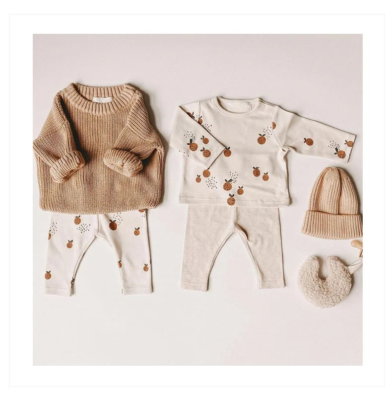 Organic Cotton Bay Boys Girl Shirt Toddler Children Clothes Fruit Pattern Short Sleeve Tops T-shirt Baby Kids Infant Outfits