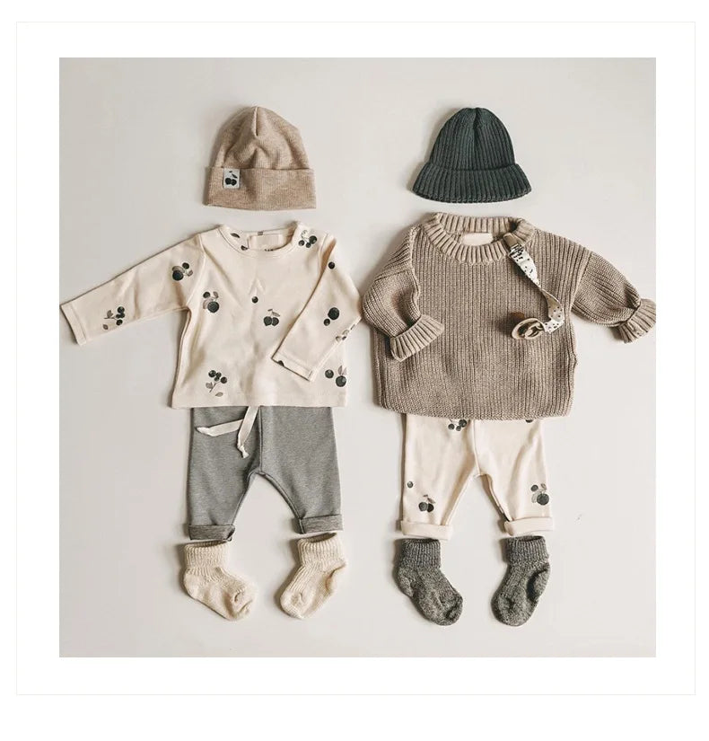 Organic Cotton Bay Boys Girl Shirt Toddler Children Clothes Fruit Pattern Short Sleeve Tops T-shirt Baby Kids Infant Outfits
