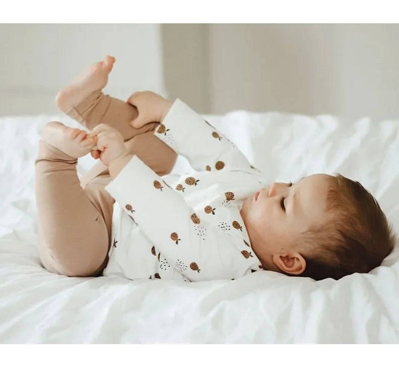 Organic Cotton Bay Boys Girl Shirt Toddler Children Clothes Fruit Pattern Short Sleeve Tops T-shirt Baby Kids Infant Outfits