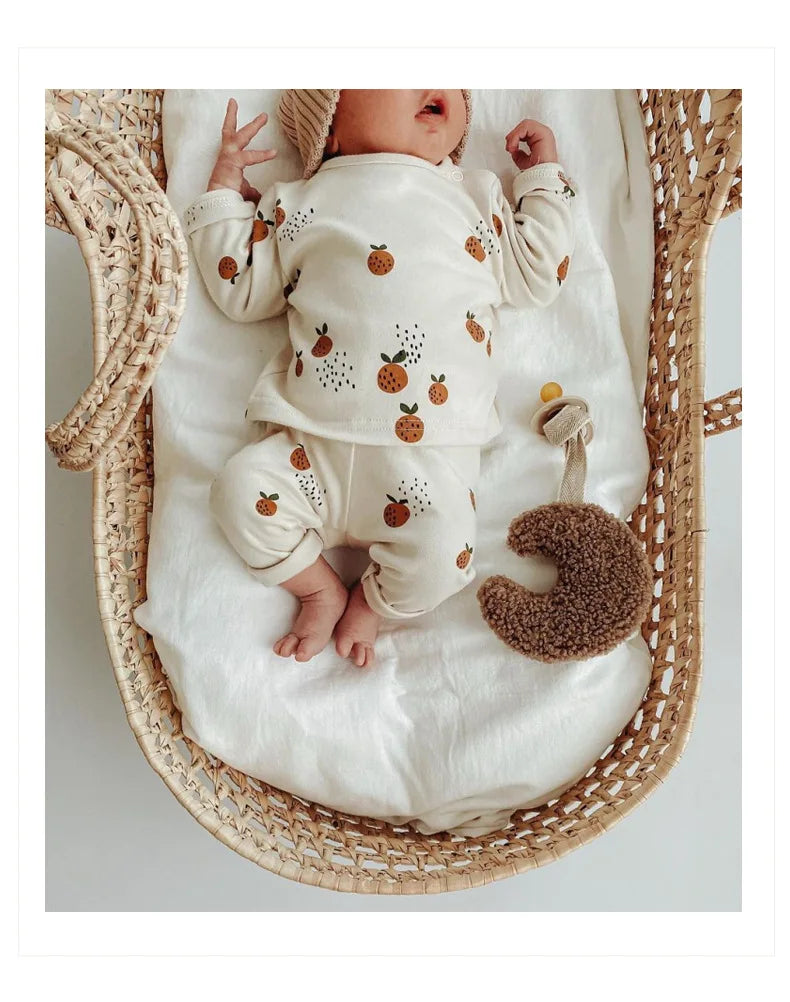 Organic Cotton Bay Boys Girl Shirt Toddler Children Clothes Fruit Pattern Short Sleeve Tops T-shirt Baby Kids Infant Outfits