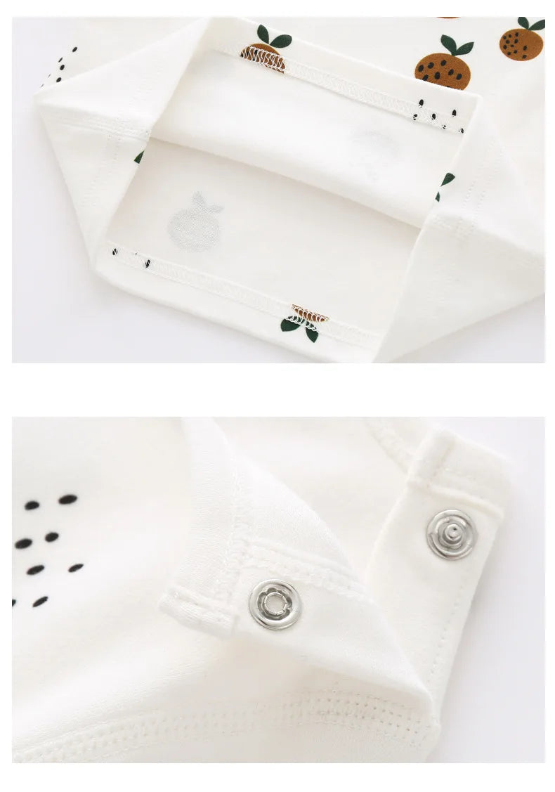 Organic Cotton Bay Boys Girl Shirt Toddler Children Clothes Fruit Pattern Short Sleeve Tops T-shirt Baby Kids Infant Outfits