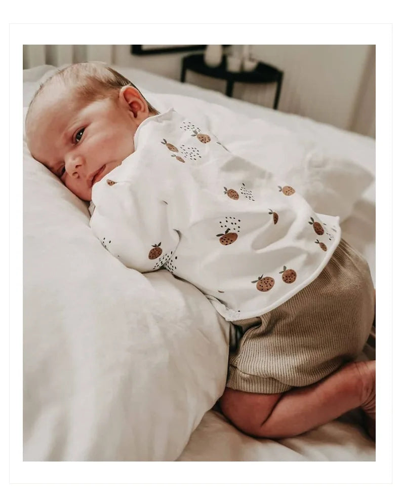 Organic Cotton Bay Boys Girl Shirt Toddler Children Clothes Fruit Pattern Short Sleeve Tops T-shirt Baby Kids Infant Outfits