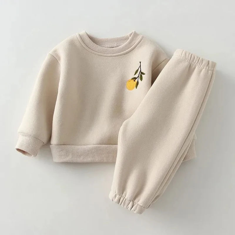 Embroidery Thicken Fleece Warm Sweatshirt