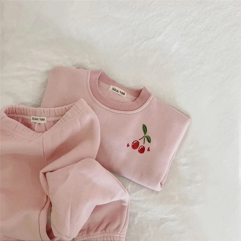 Embroidery Thicken Fleece Warm Sweatshirt