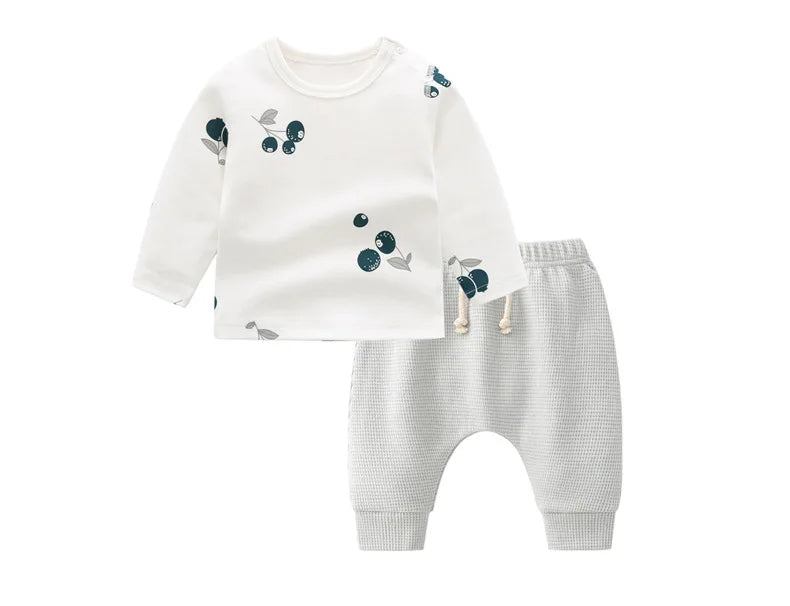 Organic Cotton Bay Boys Girl Shirt Toddler Children Clothes Fruit Pattern Short Sleeve Tops T-shirt Baby Kids Infant Outfits