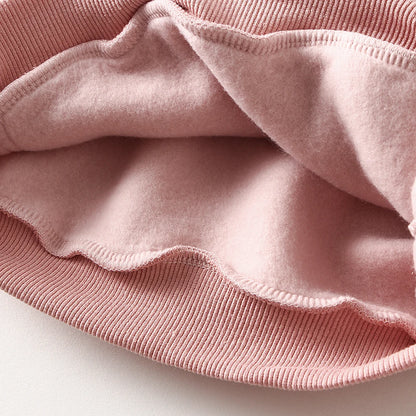Embroidery Thicken Fleece Warm Sweatshirt
