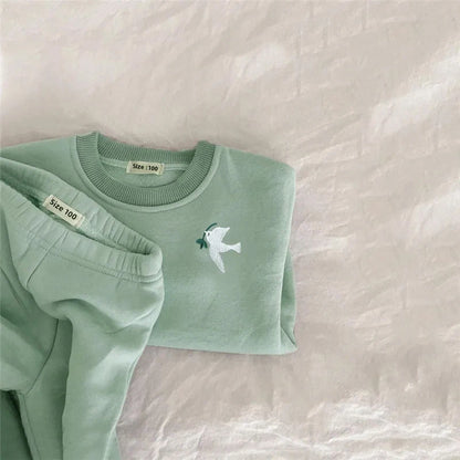 Embroidery Thicken Fleece Warm Sweatshirt