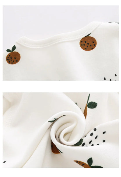 Organic Cotton Bay Boys Girl Shirt Toddler Children Clothes Fruit Pattern Short Sleeve Tops T-shirt Baby Kids Infant Outfits